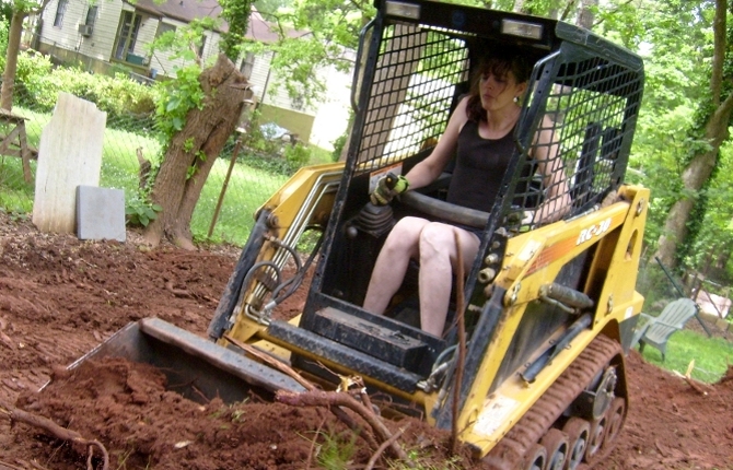 Grading a patio pad