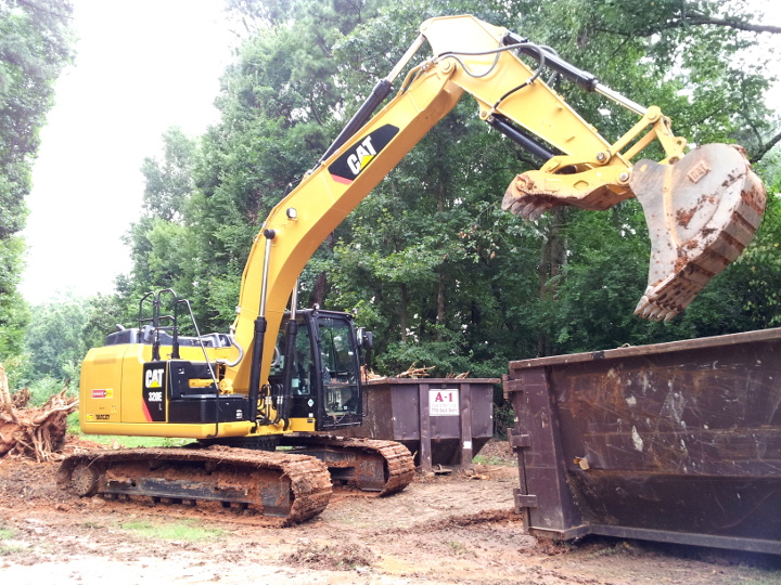 Stump removal, stump grinding, grading, lawn, leveling, dumpster, rolloff, can, container, hauling 